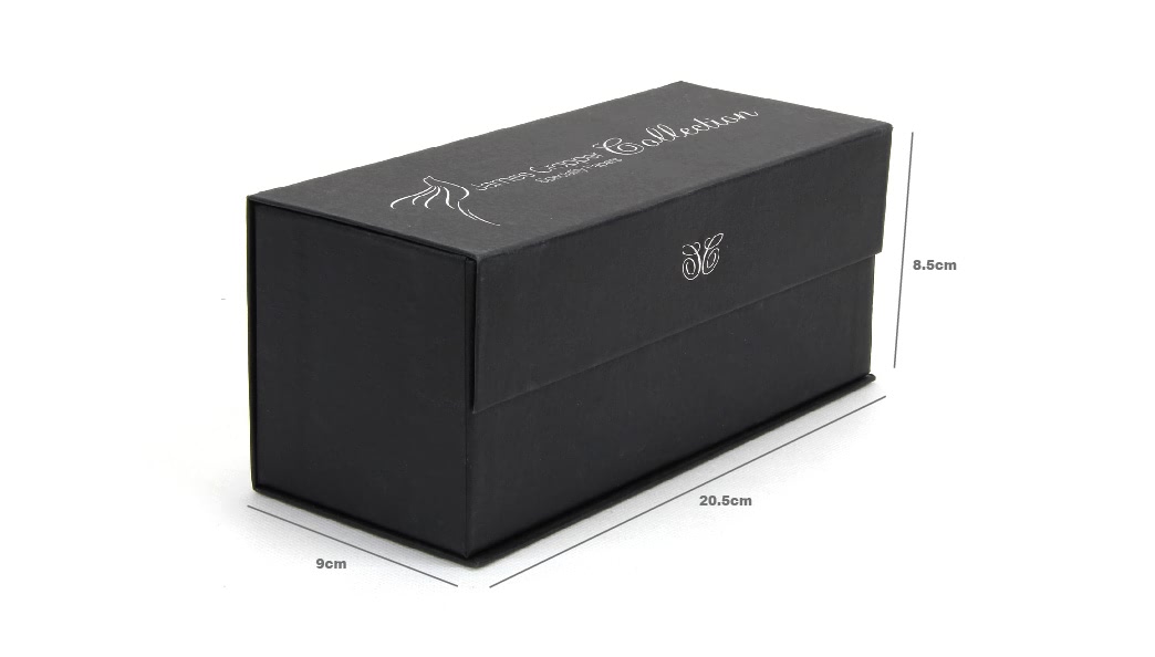 Black Special Clamshell Paper Boxes With Great Load Capacity Size