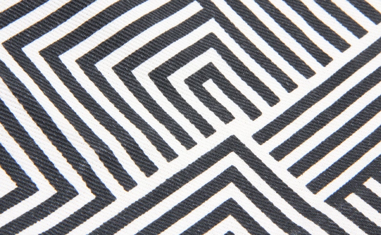Geometric Maze image Canvas Shopping Handle Bags print