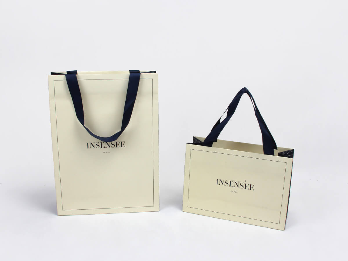 Paper bag top beige