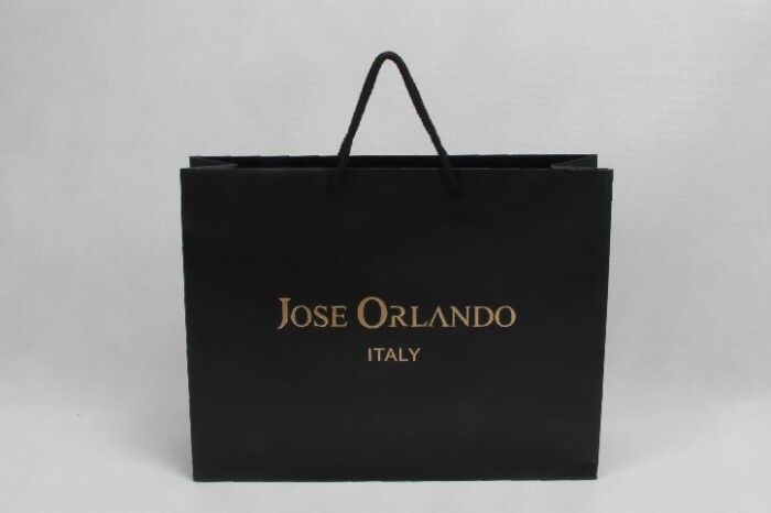 Black Clothes Paper Bags With Double Sided Printing