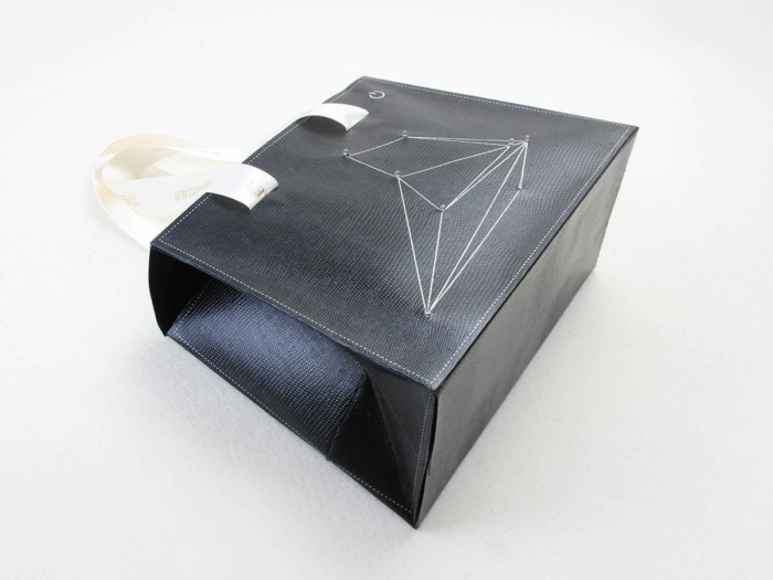 Black Gift Paper Bags With Lights Material