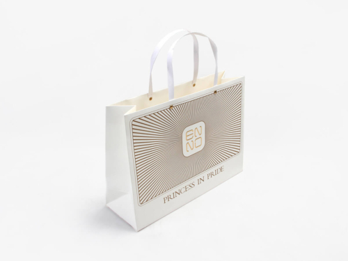 Chic Design White Kraft Gift Bags