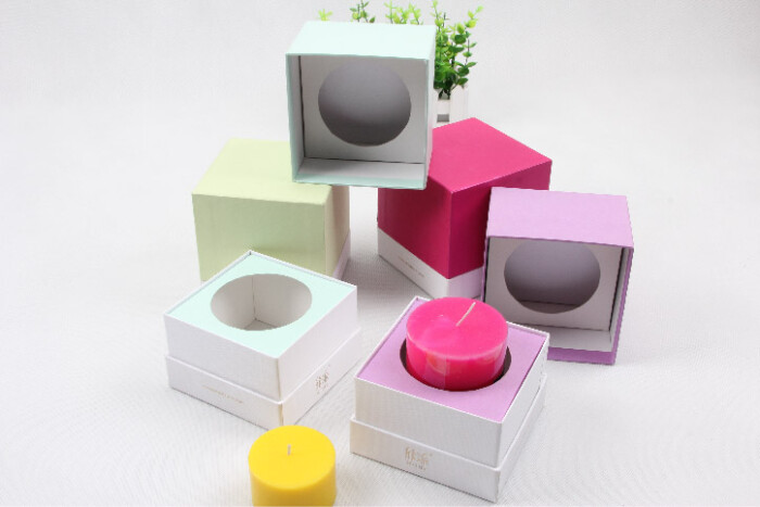 Colorful Candle Packaging Boxes With Lid Open