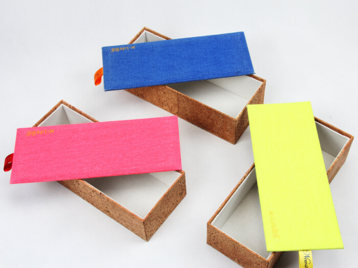 Cork Paper Gift Boxes Set Open Way