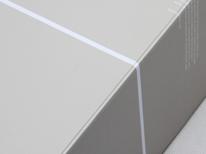 Deluxe Grey Folding Shoe Packaging Boxes Detail
