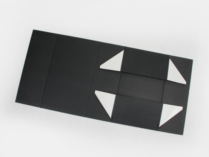 Elegant Black Folding Shoe Boxes Expanded