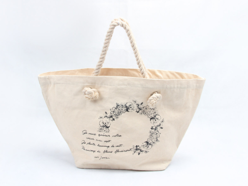 Flower Garland Canvas Tote Bags