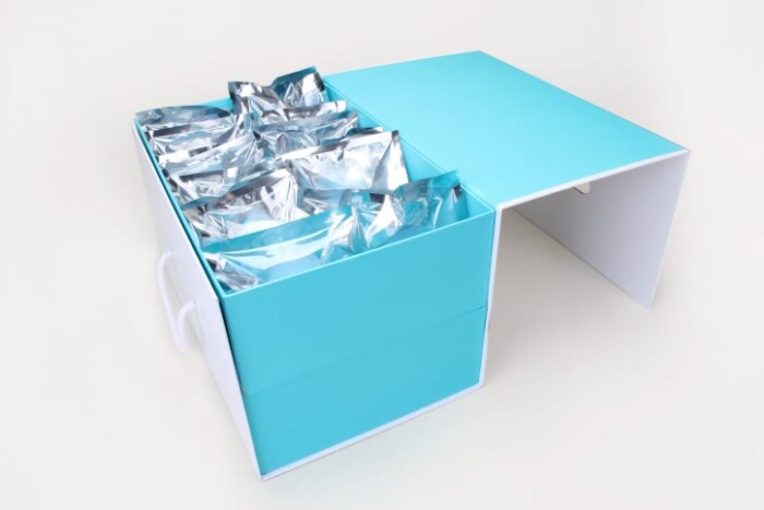Folding Double-Layer Electronic Products Box Open