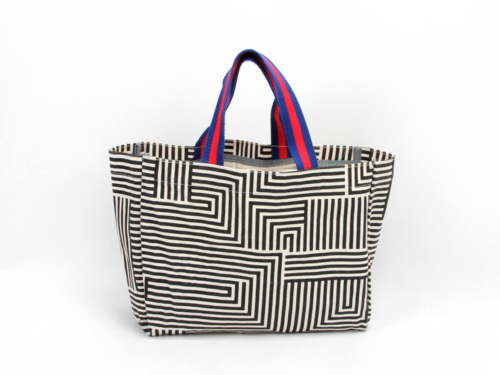 Geometric Maze image Canvas Shopping Handle Bags