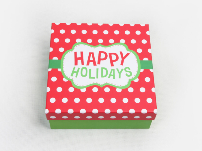 Happy Holidays Gift Packaging Boxes Printed