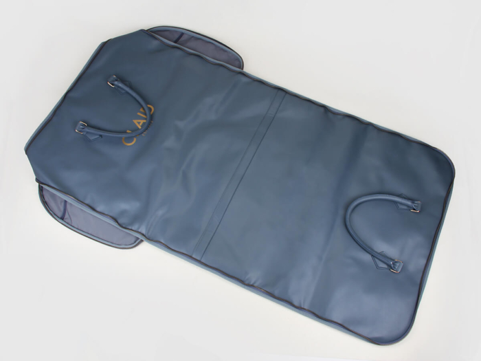 Luxury Leather Garment Travel Bags Back Expanded