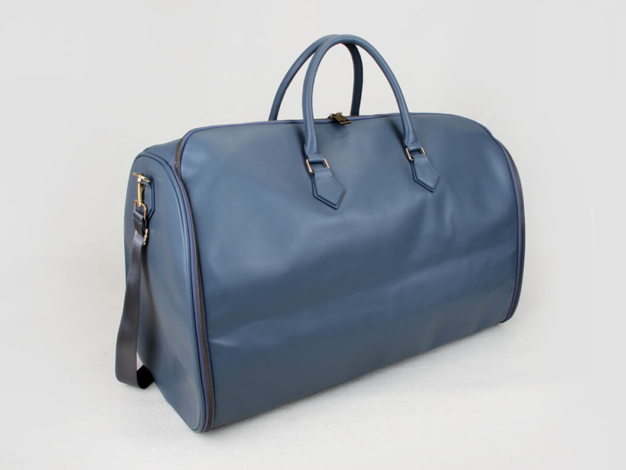 Luxury Leather Garment Travel Bags Corner Detail
