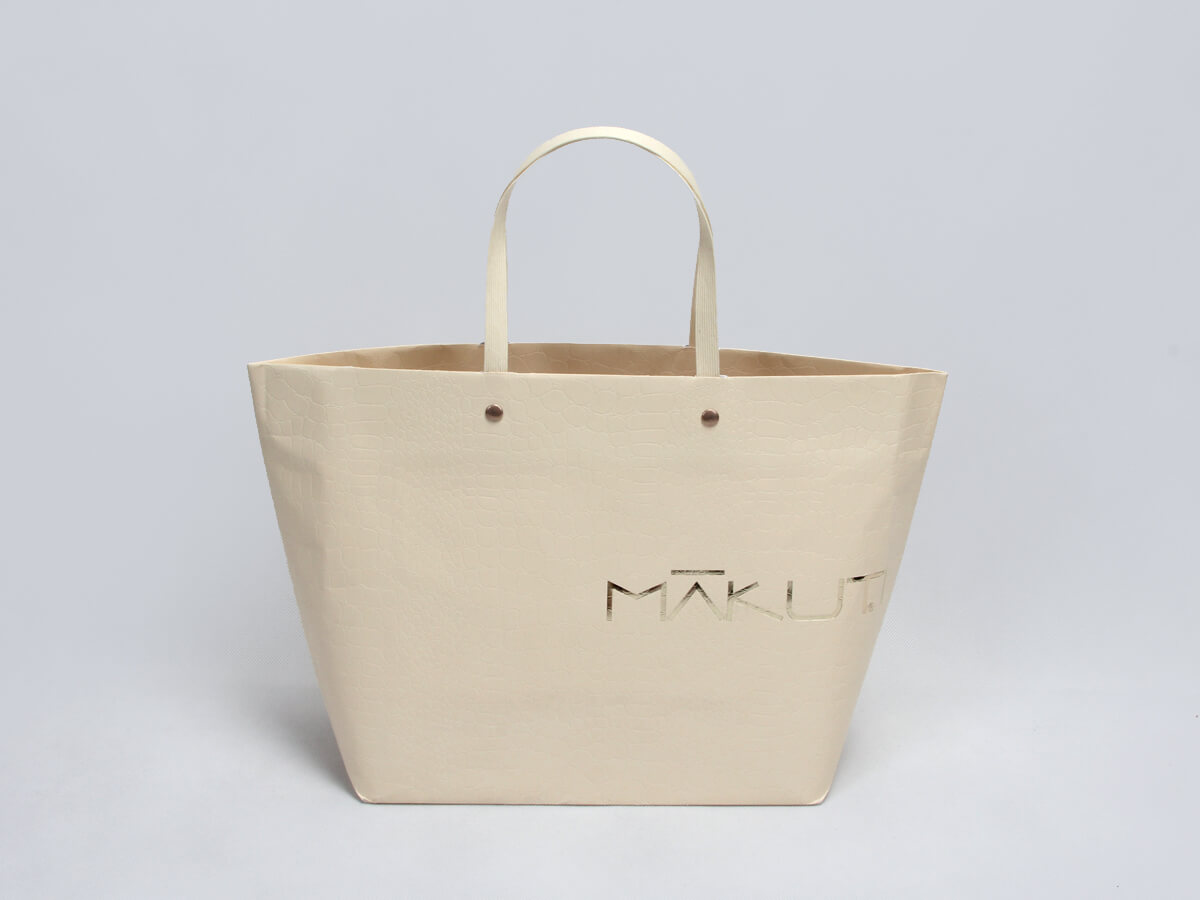 Luxury Leather Paper Ship Type Paper Bags