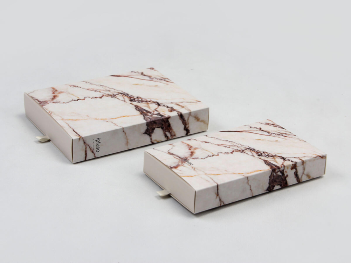 Marble Printed Pens Gift Packaging Boxes Set