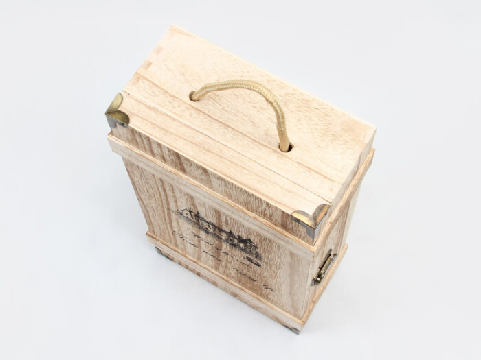 ヴィンテージスタイルの木製ワインギフトボックスハンドル
