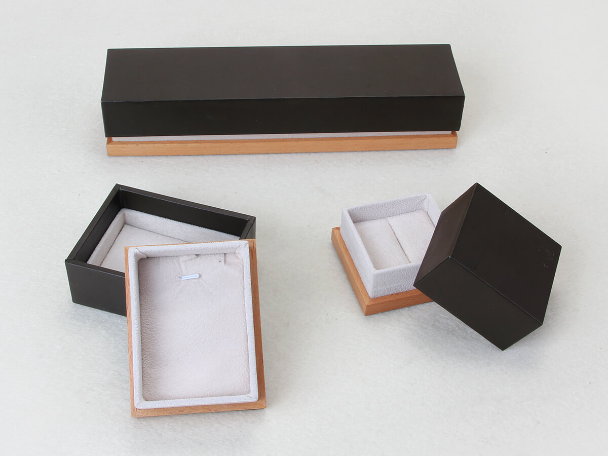 Wooden and Leather Paper Jewelry Packaging Boxes