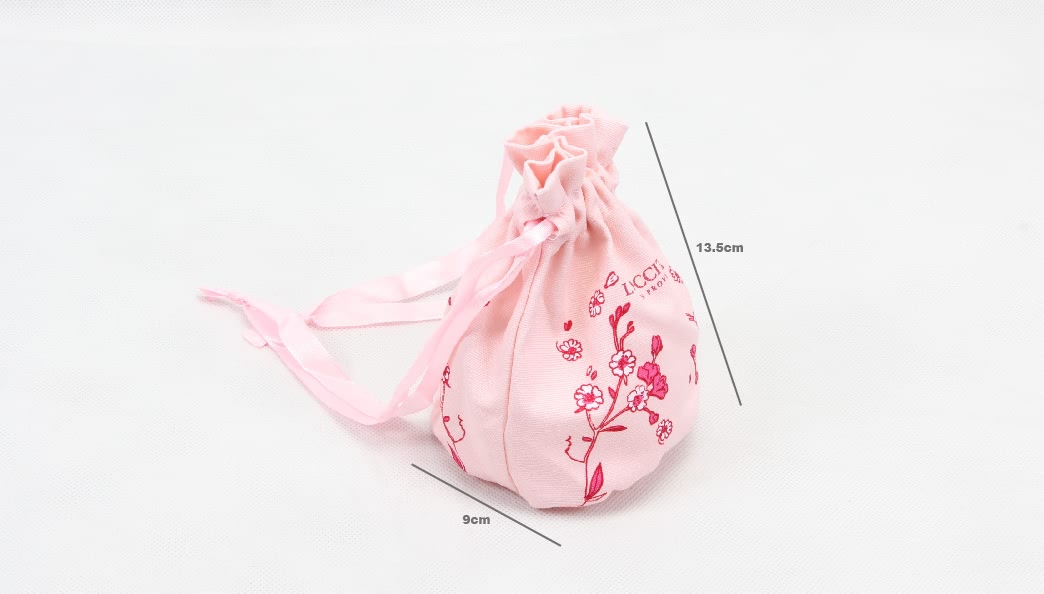 Drawstring Jewelry Cotton Bag Size