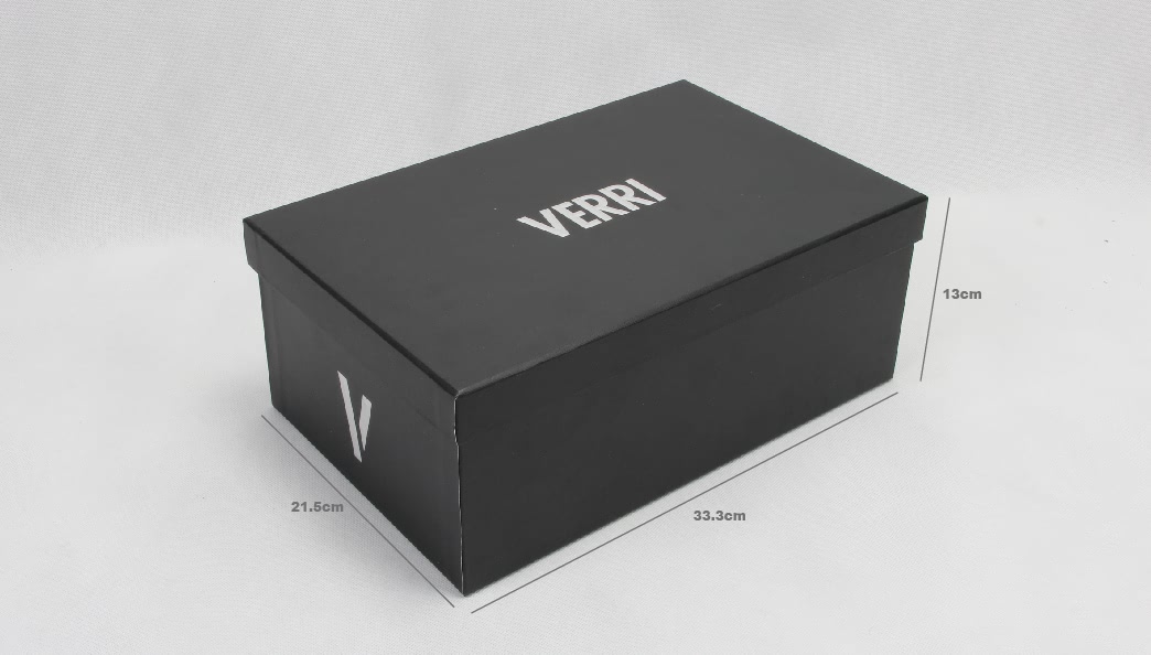 Premium Embossing Black Paper Shoe Box Size