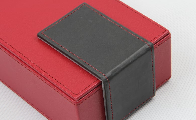 Scarf Leather Box with Flap Lid