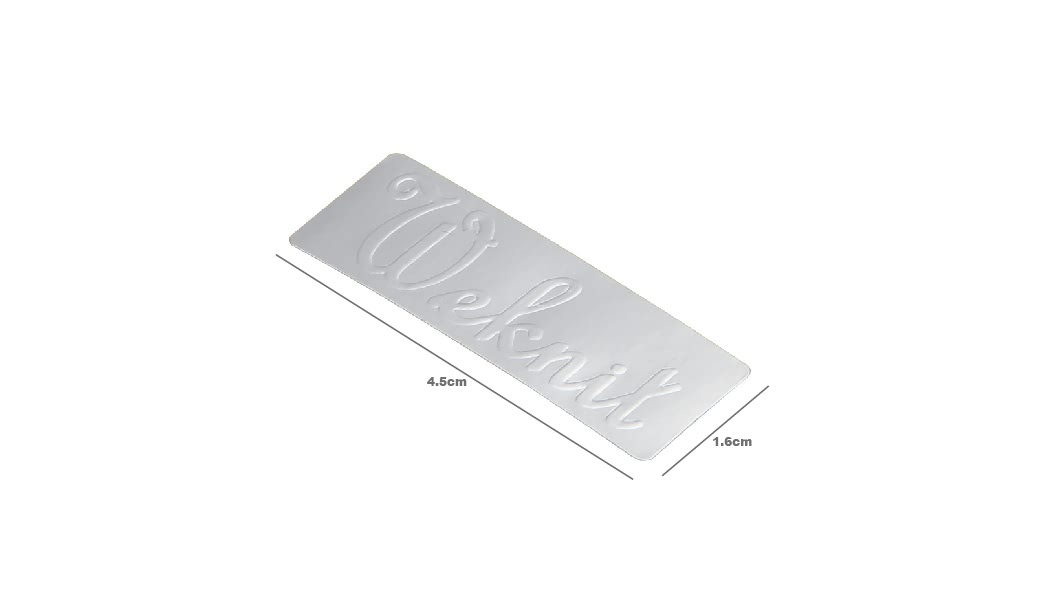 Classic Rectangular Silver Seal Stickers size