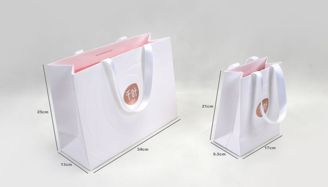 Pure White Jewelry Shopping Bags size