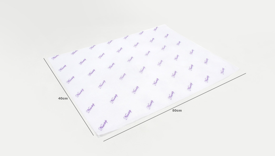 White Printed Wrapping Tissue Paper size