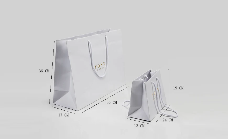 Matt Laminated Garment Shopping Paper Bag Size