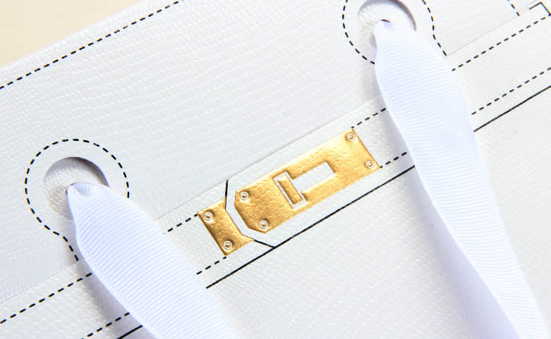 Gift Leather Paper Handbag Hot Stamping Process