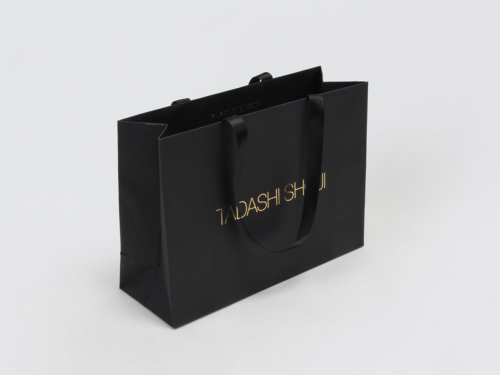 Black Dyed Paper Garment Shopping Bags