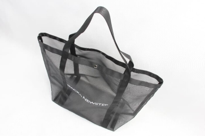Black See-thru Mesh Nylon Tote Bags - Newstep Packaging