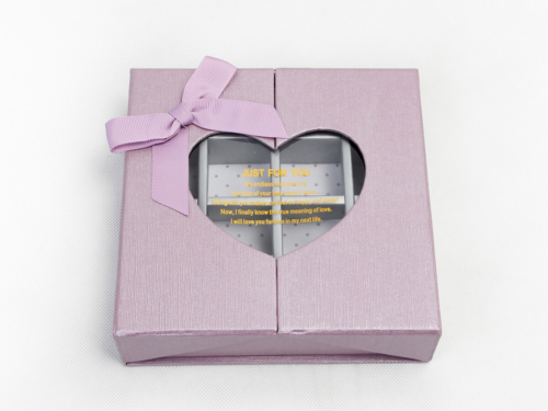 Chocolate Packaging Boxes With Love Heart Shape Transparent Window