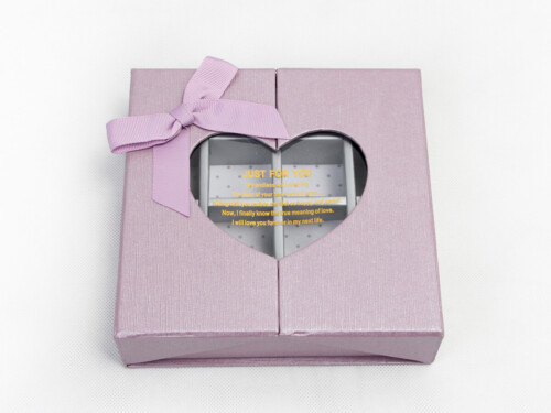 Chocolate Packaging Boxes With Love Heart Shape Transparent Window