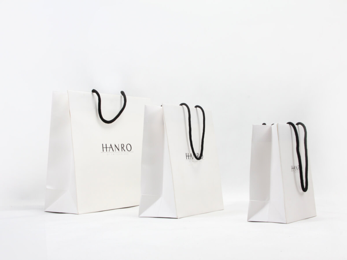 Classic Garment Shopping Paper Bags Side Display