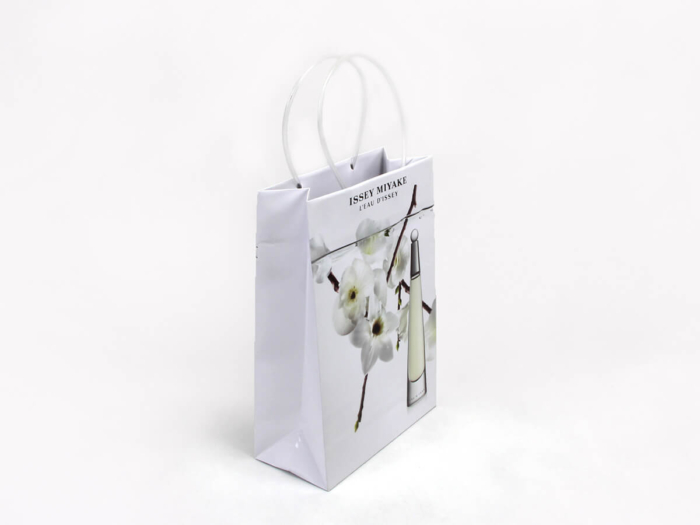 Cosmetic Shopping Paper Bags Side Display