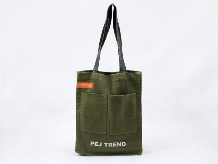 Cotton Tote Bags Handbags With Pu Handles