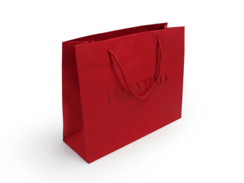 Dazzling Red Garment Paper Shopping Bags