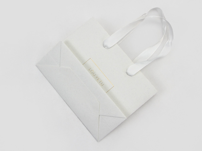 Luxury Jewelry Marble Paper Bag Folding Bottom