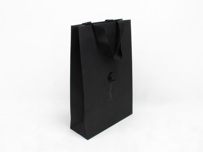 Garment Suit Shopping Paper Bags Side Display