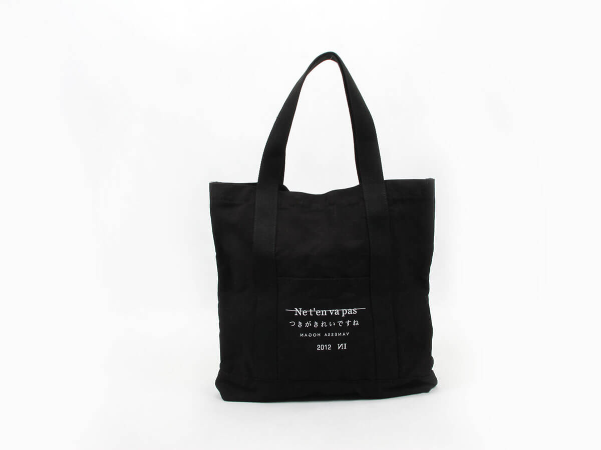 Black Canvas Bag with Long Hem - Newstep