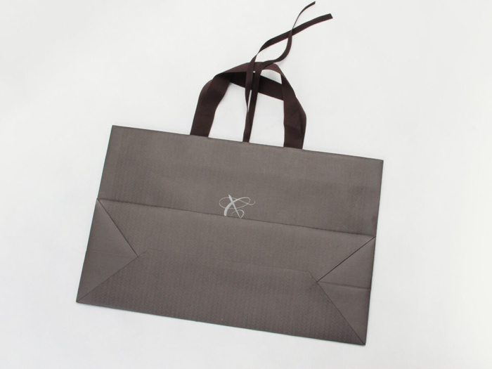 Luxury Men's Suit Shopping Paper Bag Folding Bottom