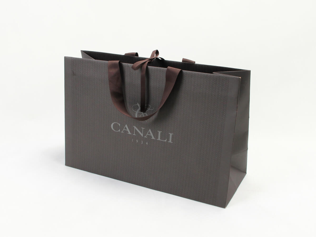 Luxury Suit Formalwear Shopping Paper Bags Side Display