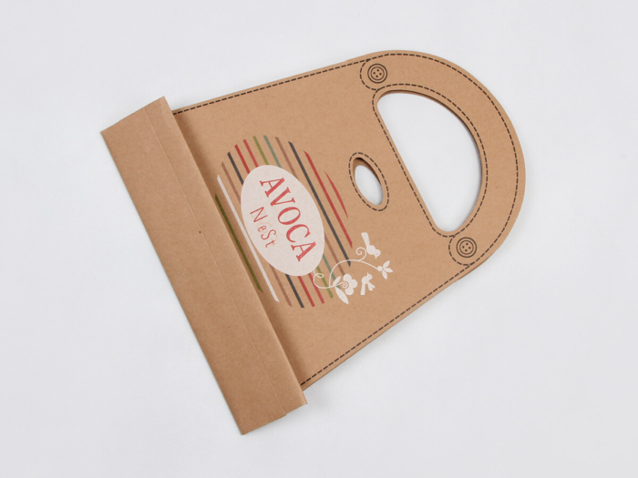 Natural Brown Kraft Cardboard Scarf Gift Bags Bottom