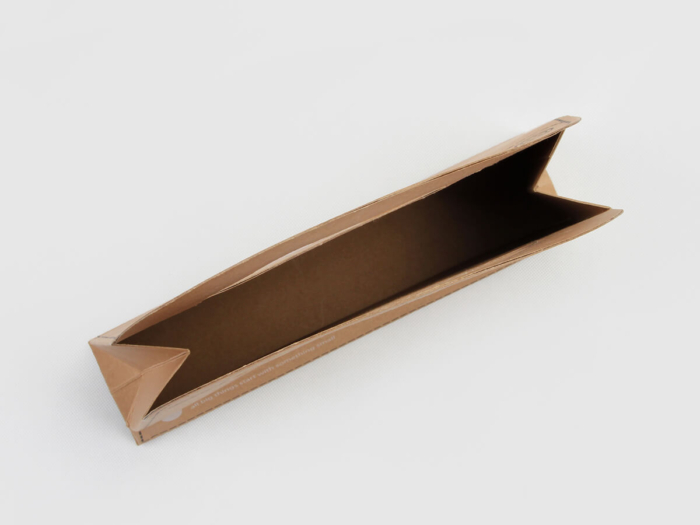 Natural Brown Kraft Cardboard Scarf Gift Bags Inside Display