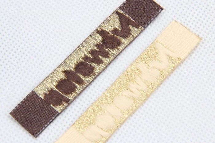 プレミアムファブリック織り縫製ラベルセットバック