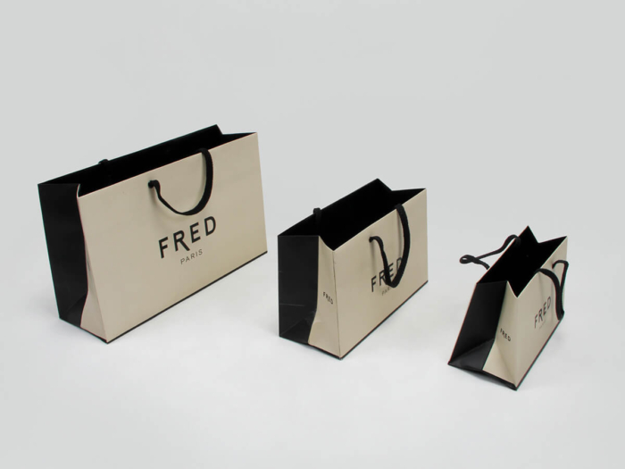 Luxury Jewelry Shopping Paper Bag without Fold Line