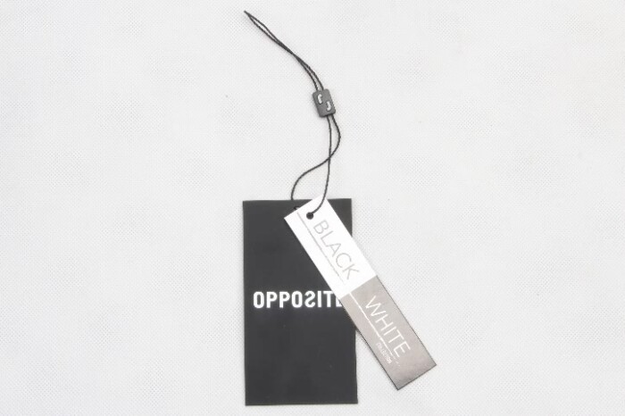 Black Soft Touch Paper Hang Tag with Sliver Logo