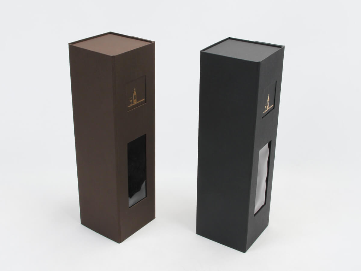Luxury Wine Box Black and Brown Color