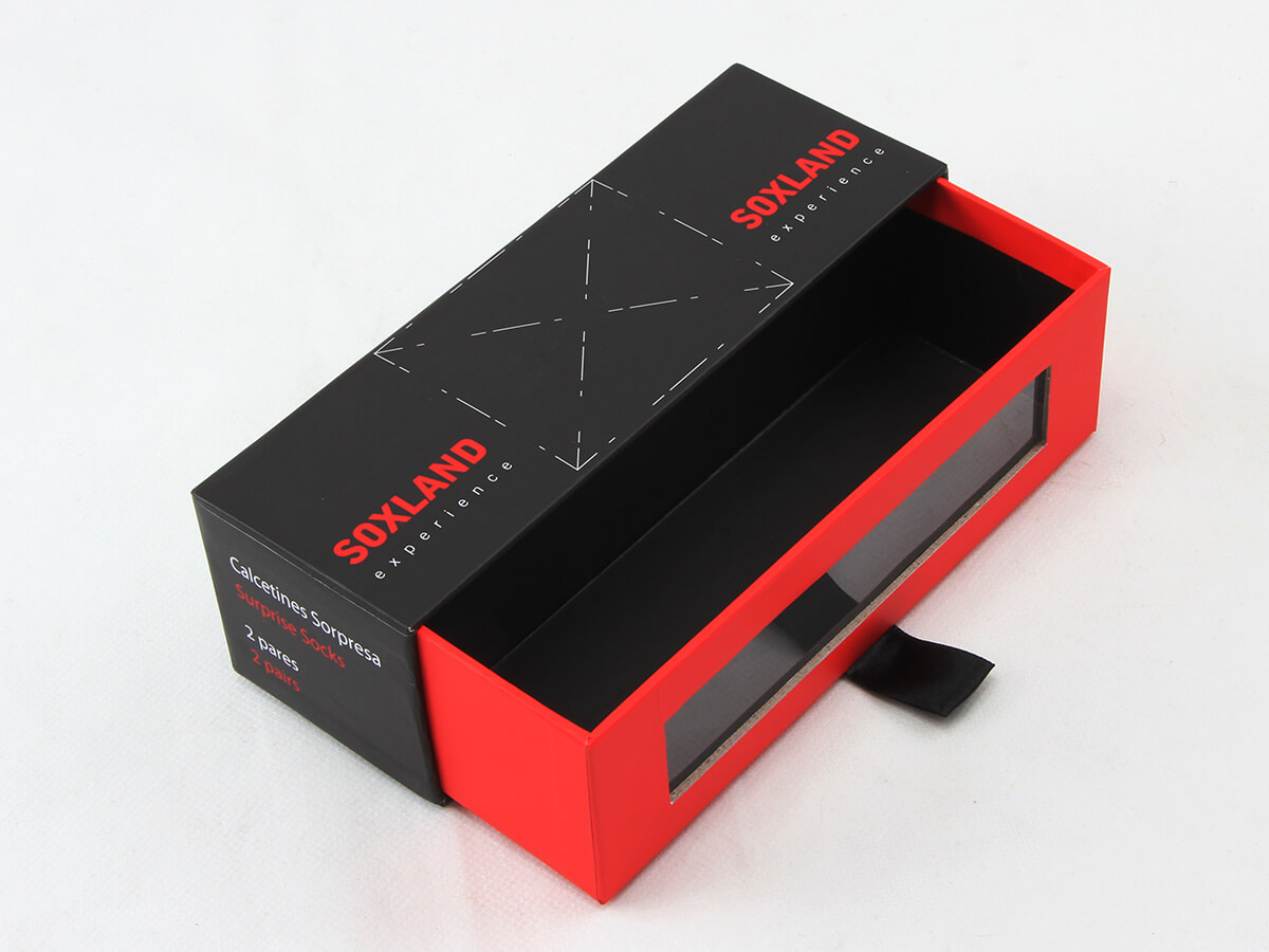 Sock Packaging Box with Transparent Window