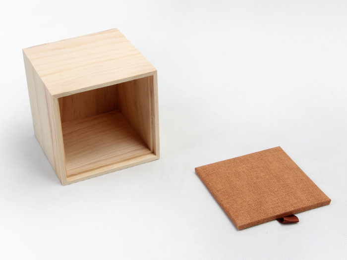 固体木製ギフト包装ボックスふたディスプレイ