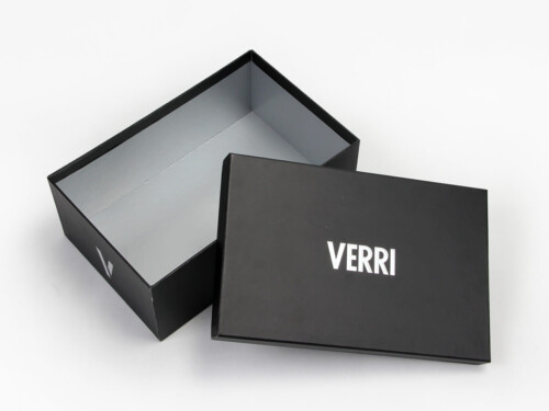 Premium Embossing Black Paper Shoe Box